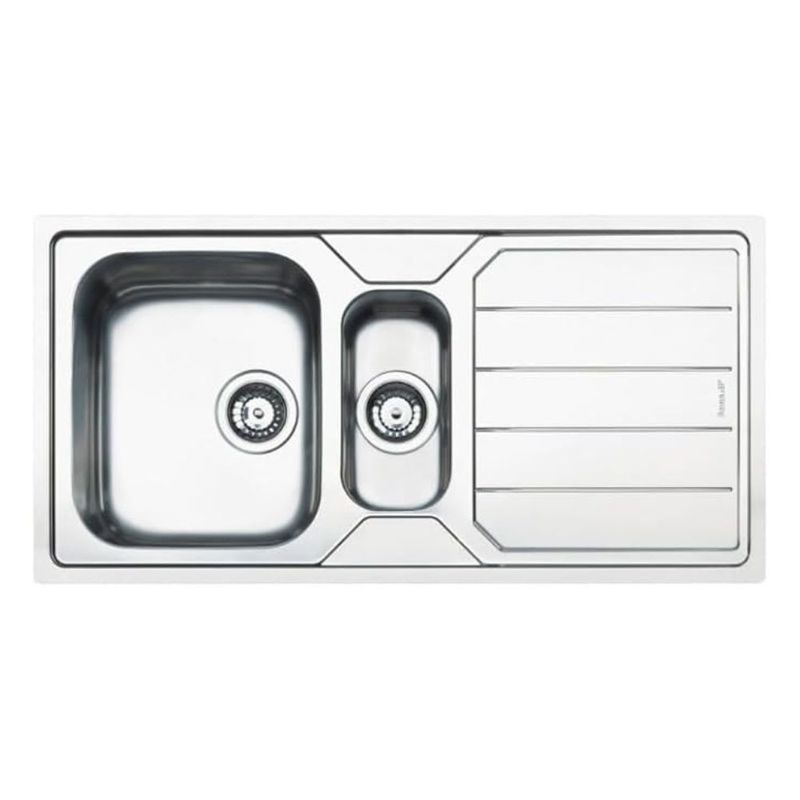 Lavello Smeg LFB102 inox 100x50 cm 1 + 1/2 vasca con gocciolatoio reversibile Effezeta Lavello Smeg LFB102 inox 100x50 cm 1 + 1/2 vasca con gocciolatoio reversibile Effezeta
