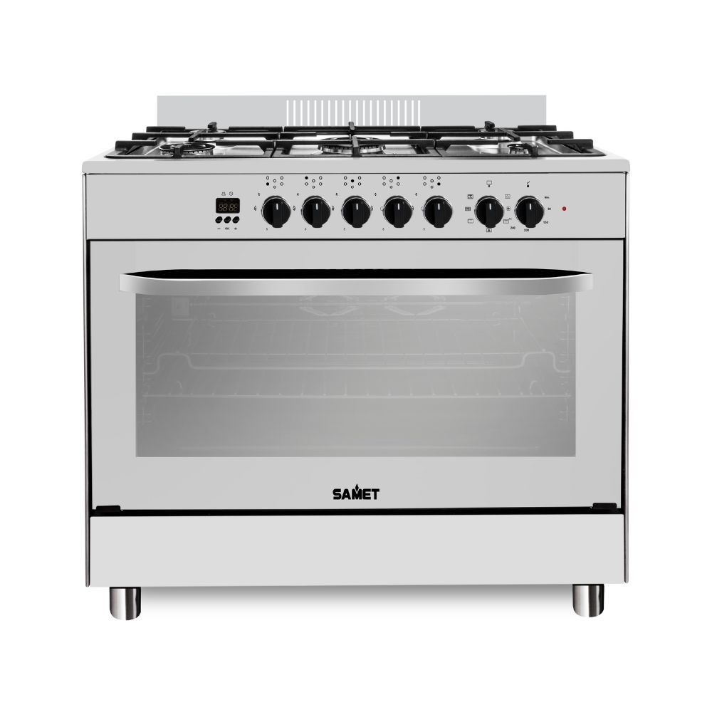 Cucina Stromboli 90x60 cm. con forno multifunzione e grill elettrico colore inox classe A Samet Effezeta