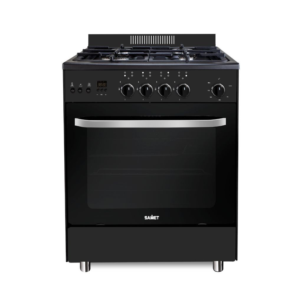 Cucina Stromboli 60x60 cm. con forno a gas e grill elettrico nero classe A Samet Effezeta