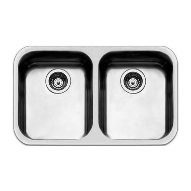 Lavello Smeg UM3434 sottotop 76x45 cm 2 vasche inox Effezeta Lavello Smeg UM3434 sottotop 76x45 cm 2 vasche inox Effezeta