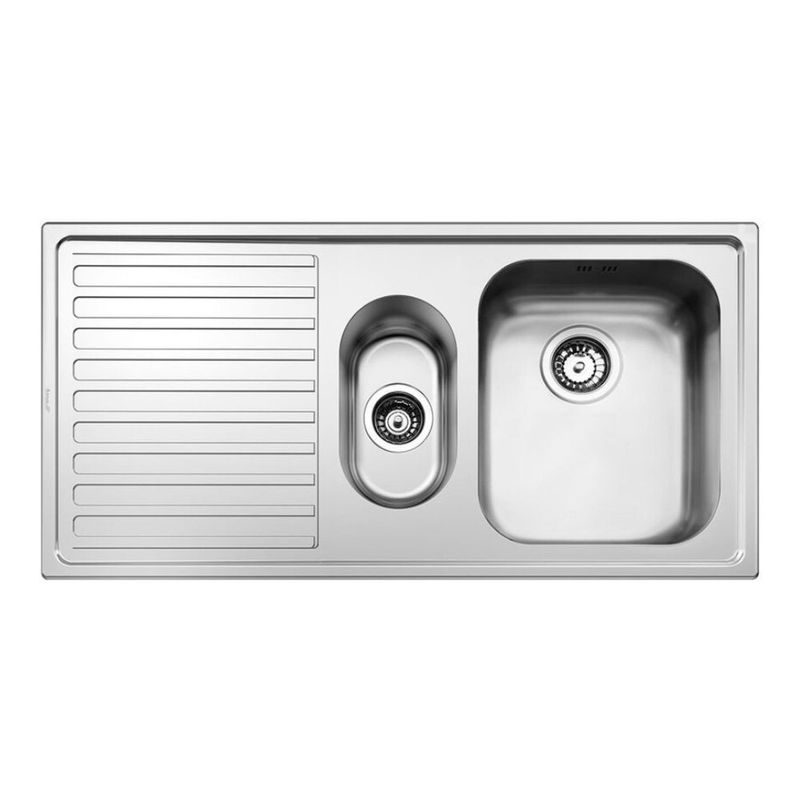 Lavello Smeg LL102S2 semifilo 100x50 cm 1+1/2 vasca con gocciolatoio sinistro inox Effezeta Lavello Smeg LL102S2 semifilo 100x50 cm 1+1/2 vasca con gocciolatoio sinistro inox Effezeta