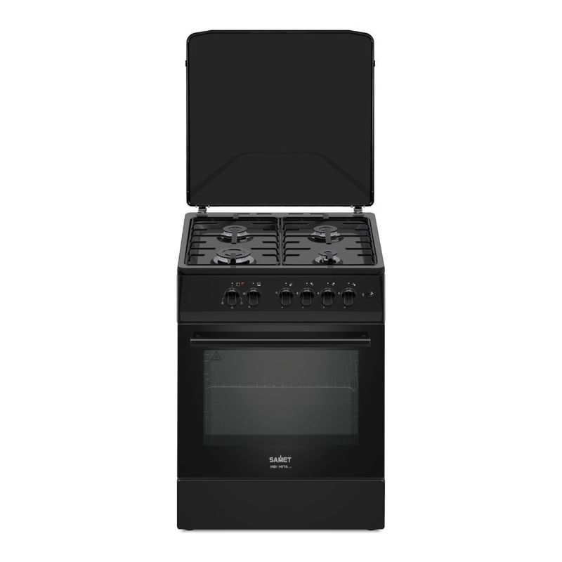 Cucina a gas Tremiti 60x60 con forno a gas e grill elettrico 70 litri nero classe A Samet Indomita Line Effezeta Cucina a gas Tremiti 60x60 con forno a gas e grill elettrico 70 litri nero classe A Samet Indomita Line Effezeta