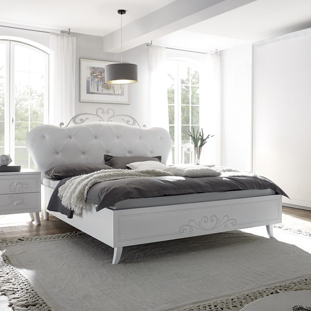 Letto Pamuk in legno bianco Effezeta