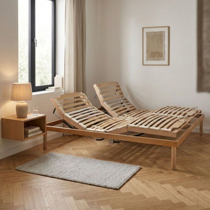 Rete matrimoniale elettrica Master in legno Effezeta