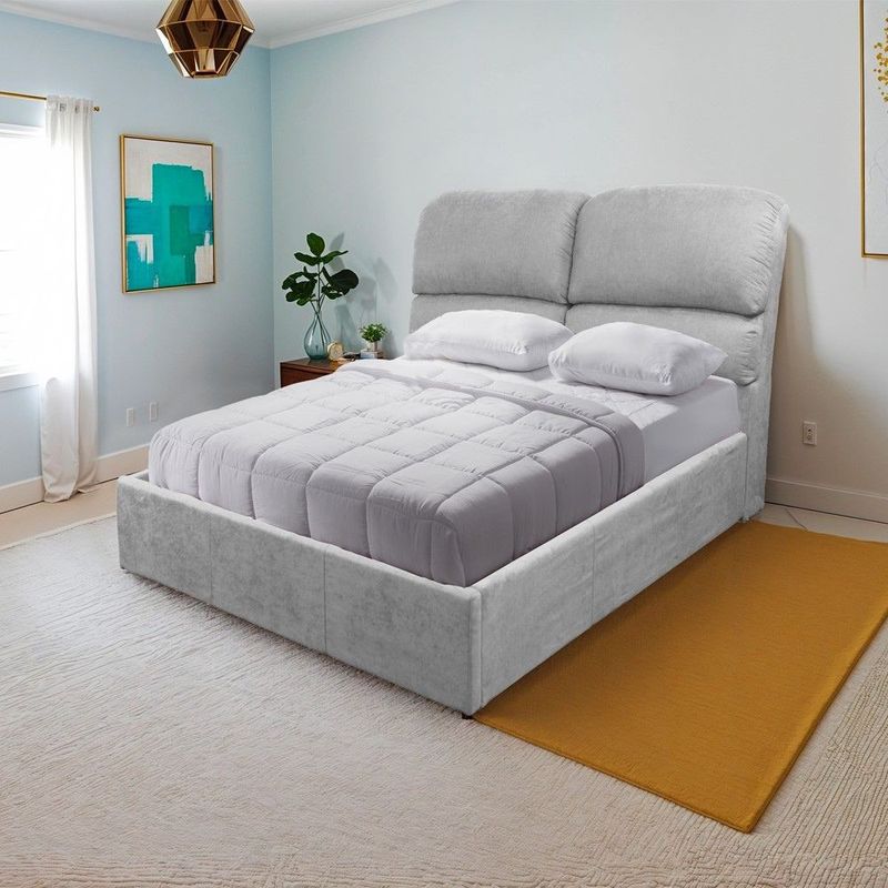 Letto una piazza e mezzo Sofaback contenitore in tessuto Enjoy 20 light gray Effezeta Letto una piazza e mezzo Sofaback contenitore in tessuto Enjoy 20 light gray Effezeta