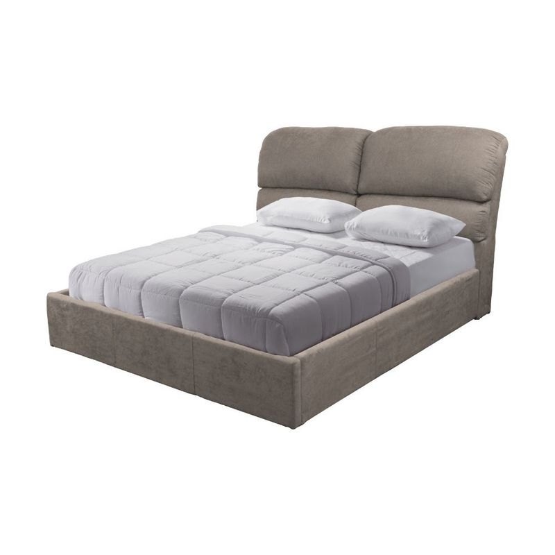 Letto una piazza e mezzo Sofaback contenitore in tessuto Enjoy 03 taupe Effezeta