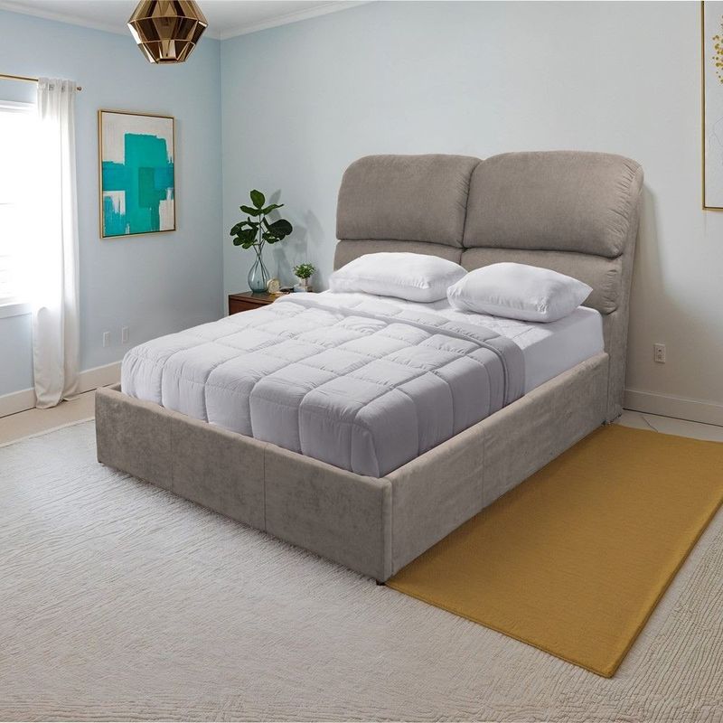 Letto una piazza e mezzo Sofaback contenitore in tessuto Enjoy 03 taupe Effezeta Letto una piazza e mezzo Sofaback contenitore in tessuto Enjoy 03 taupe Effezeta