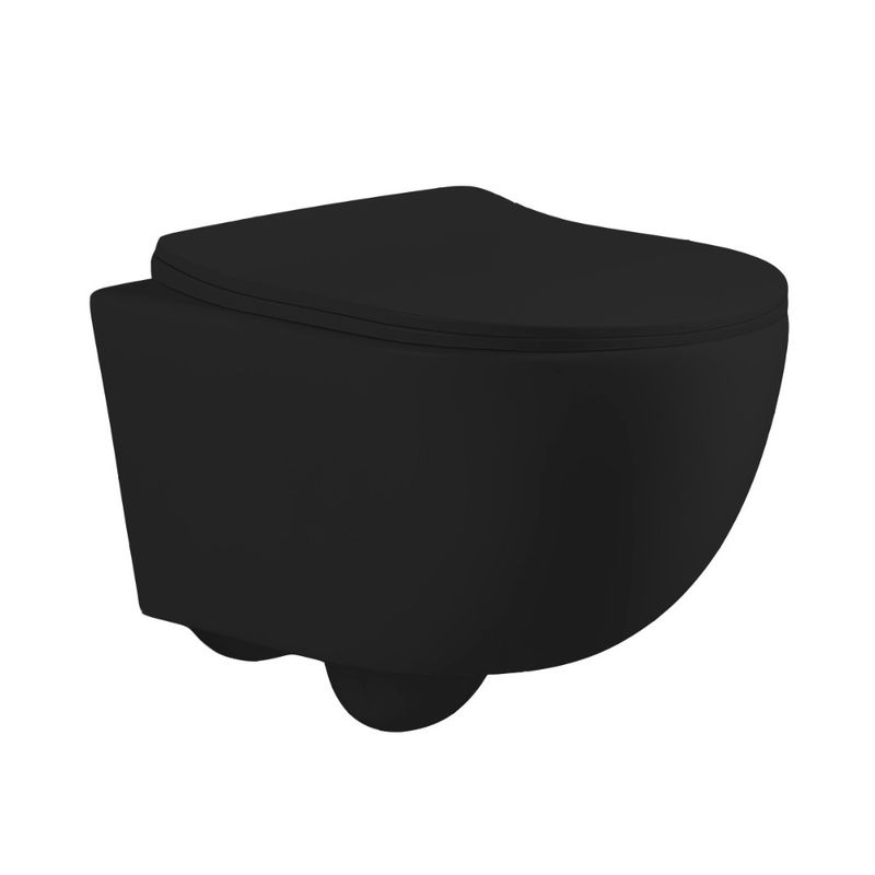 WC sospeso YJ-2381MB 36.5x48.5x36.5 cm nero opaco smaltato Effezeta