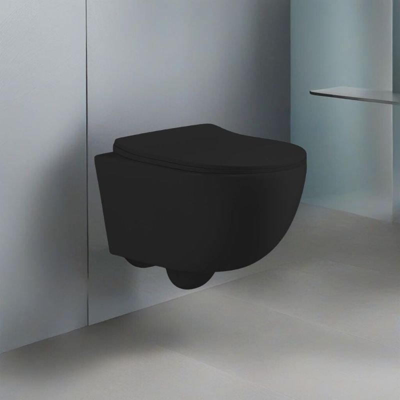 WC sospeso YJ-2381MB 36.5x48.5x36.5 cm nero opaco smaltato Effezeta WC sospeso YJ-2381MB 36.5x48.5x36.5 cm nero opaco smaltato Effezeta