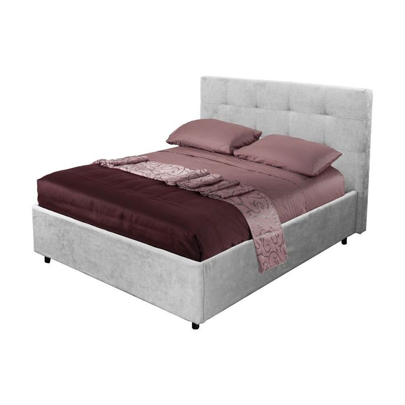 Letto una piazza e mezza Ascoli contenitore in tessuto Enjoy 20 grigio chiaro Effezeta Letto una piazza e mezza Ascoli contenitore in tessuto Enjoy 20 grigio chiaro Effezeta