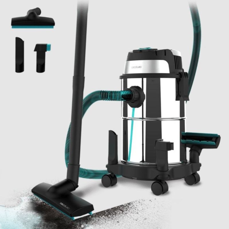 Aspirapolvere Cecotec Conga Rockstar Wet &amp; Dry Steel per solidi e liquidi con 1200 W di potenza e 16 L di capacità Effezeta
