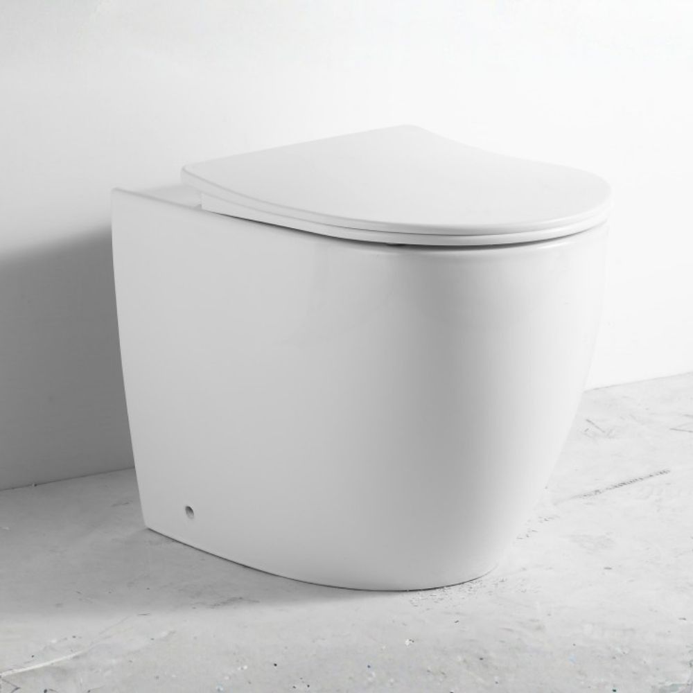 WC filo muro FT53A a pavimento in ceramica 52.5x37x41H cm. bianco Effezeta