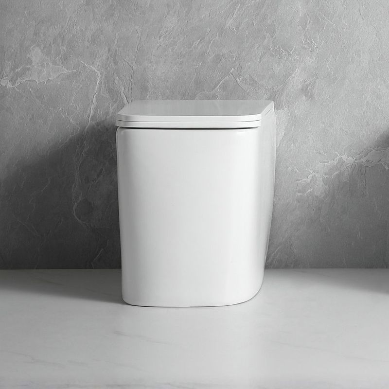 WC filo muro FT54D a pavimento in ceramica bianco 54x36x41.5H cm. Effezeta WC filo muro FT54D a pavimento in ceramica bianco 54x36x41.5H cm. Effezeta
