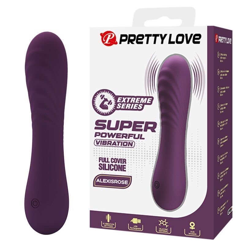 PRETTY LOVE - VIBRATORE RICARICABILE ALEXISROSE 10 FUNZIONI VIOLA HIGH TECH