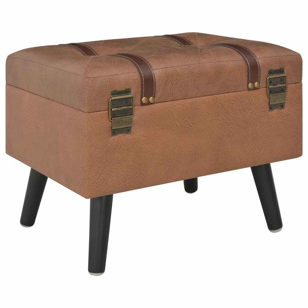 Sgabello con Contenitore 40 cm in Similpelle Marrone vidaXL