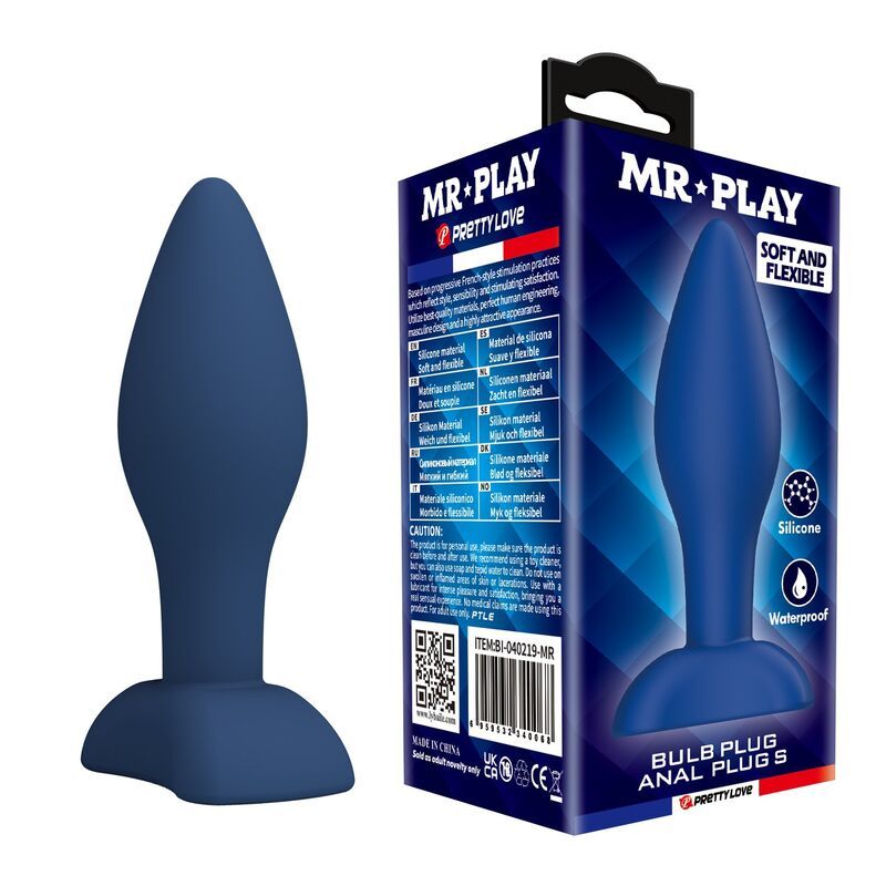 MR PLAY - PLUG ANALE CONICO IN SILICONE BLU S MR PLAY