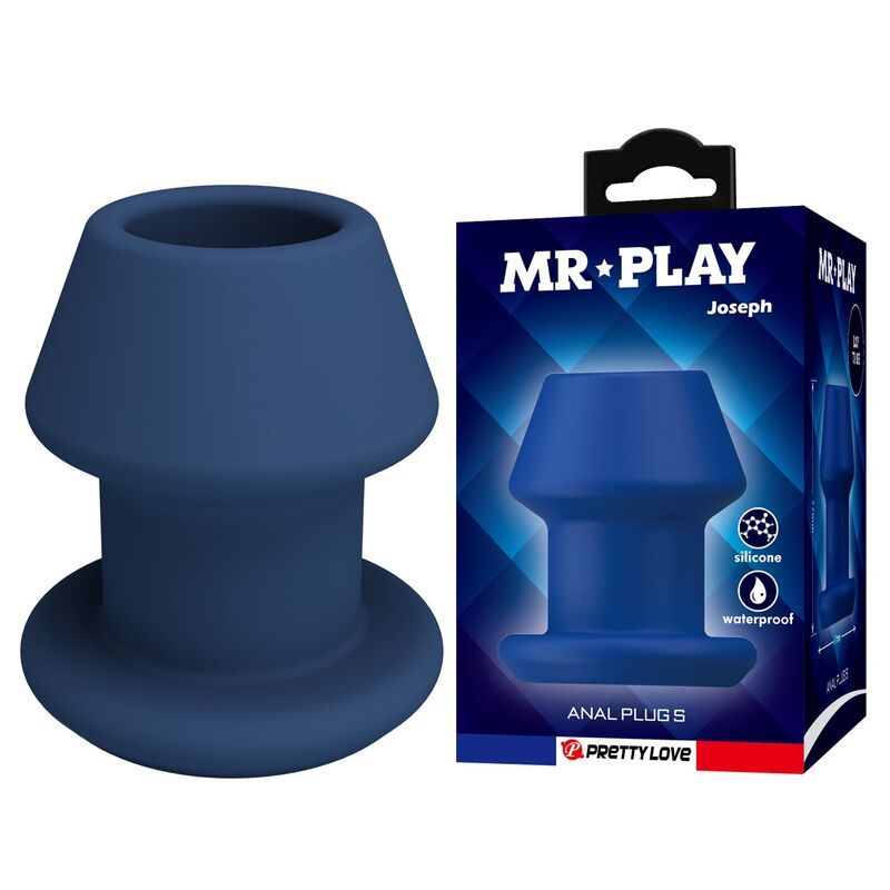 MR PLAY - JACK BLUE PLUG ANALE CAVO IN SILICONE TAGLIA S MR PLAY