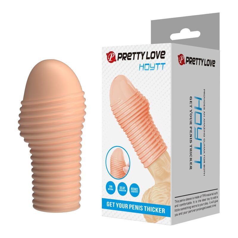 PRETTY LOVE - HOTTT MANICA PER PENE PER UN PENE PIÙ SPESSO, COLORE NATURALE FOR HIM