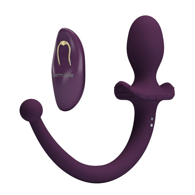 PRETTY LOVE - LIOEA VIBRANTE ANALE CON CODA, 12 FUNZIONI, TELECOMANDO VIOLA ANAL TOYS