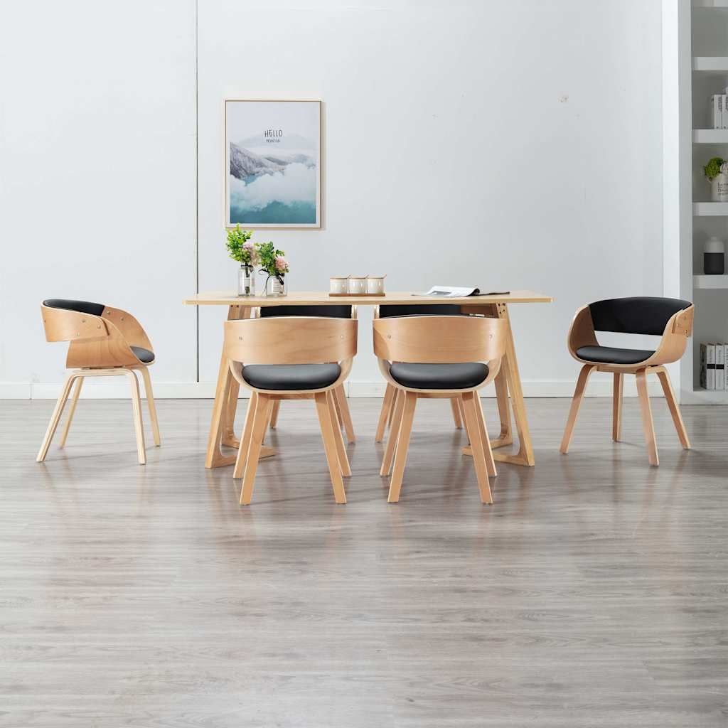Sedie da Pranzo 6 pz Crema in Legno Piegato e Similpelle vidaXL