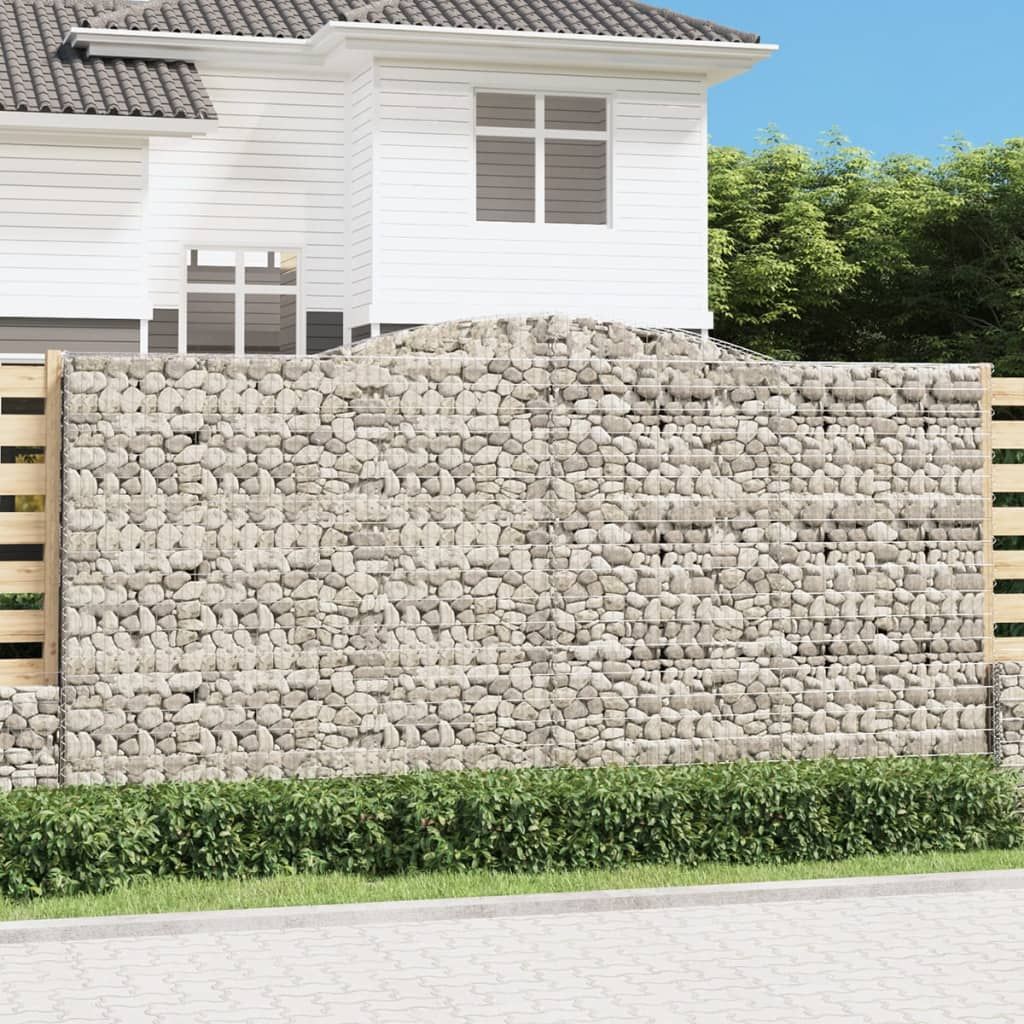 Cesto Gabbione ad Arco 400x30x200/220 cm Ferro Zincato vidaXL