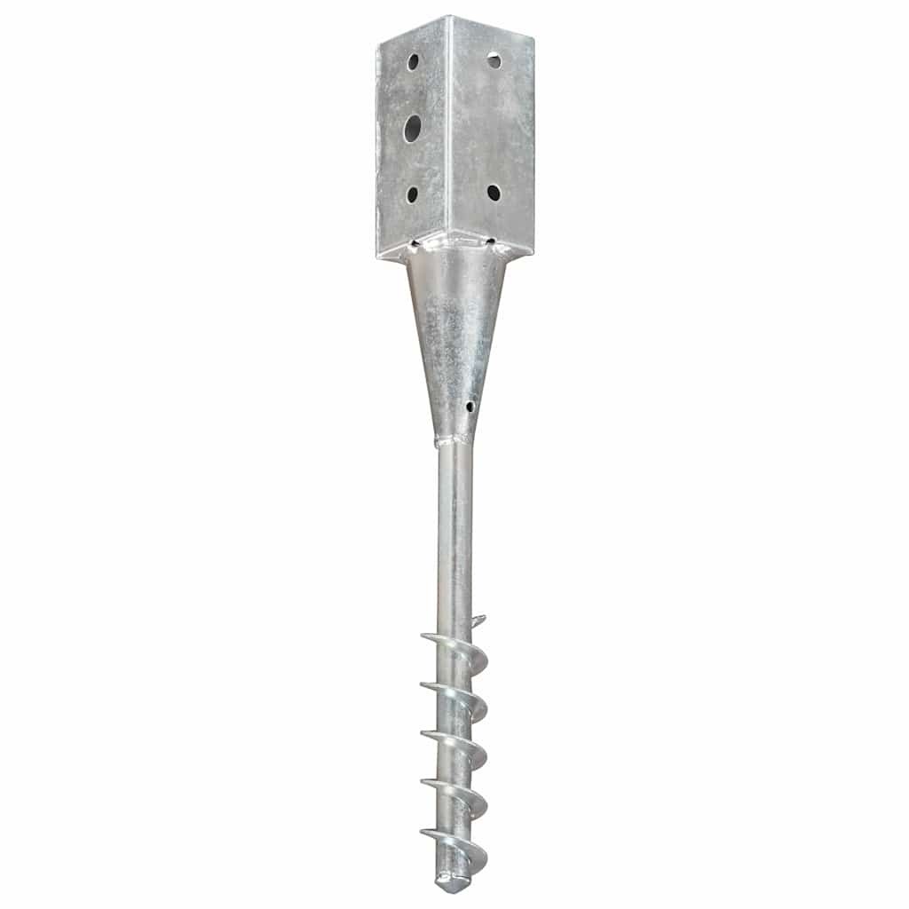 Picchetti di Terra 6 pz Argento 10x10x57 cm in Acciaio Zincato vidaXL