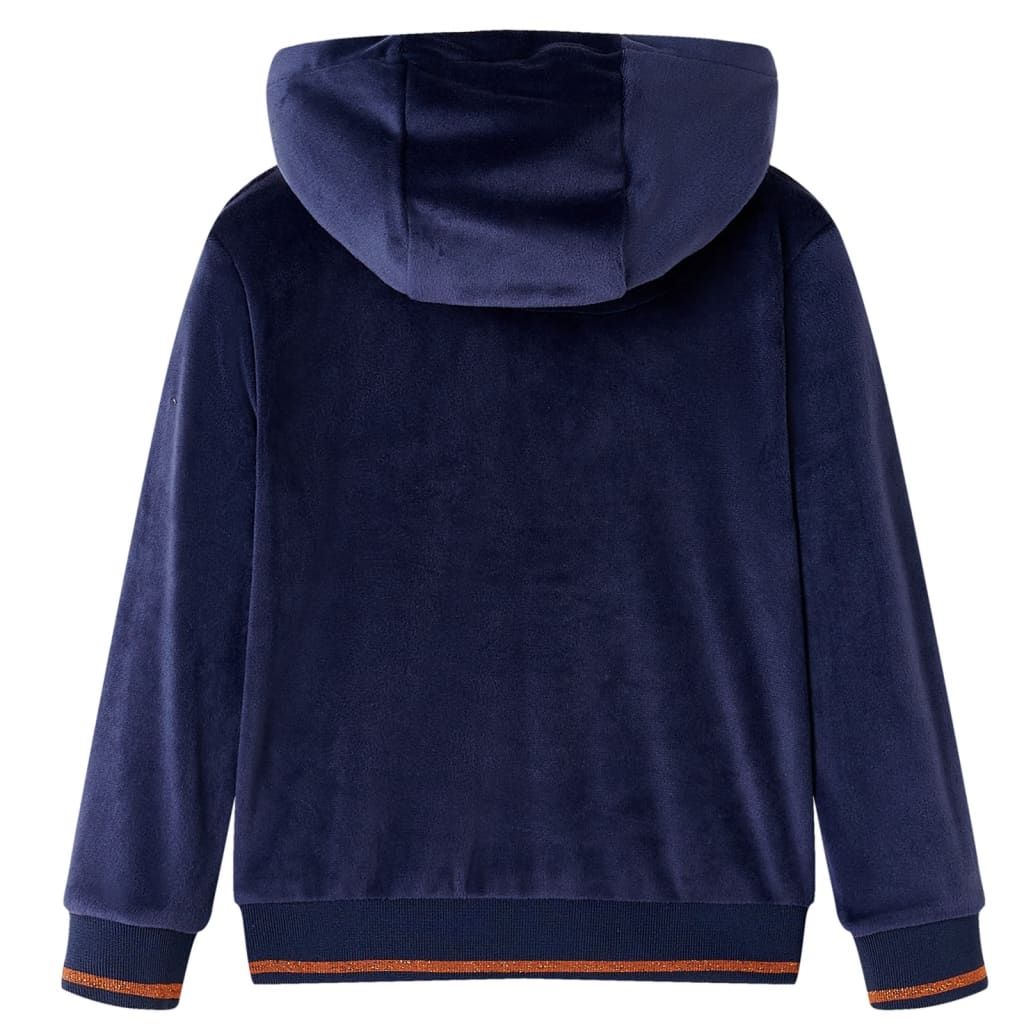 Giacca con Cappuccio da Bambina Blu Marino 128 vidaXL