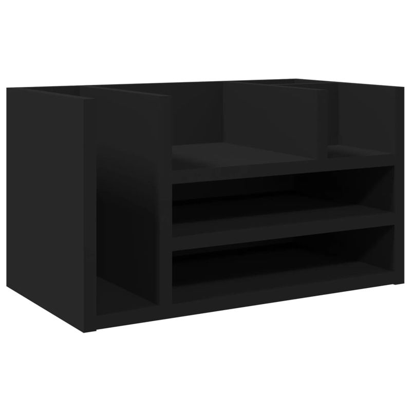 Organizer da Scrivania Nero 44,5x24x25 cm in Legno Multistrato vidaXL