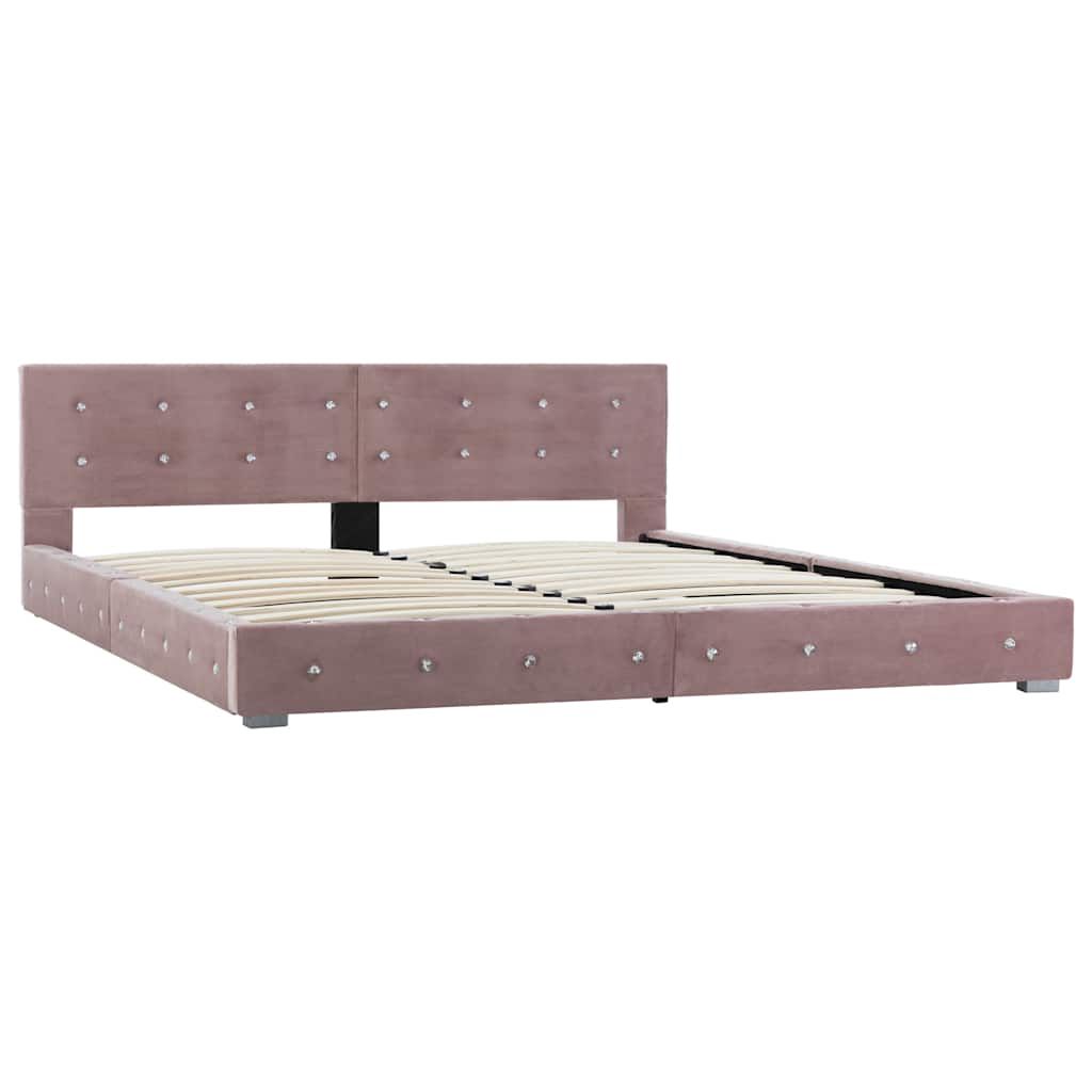 Giroletto Rosa in Velluto 160x200 cm vidaXL