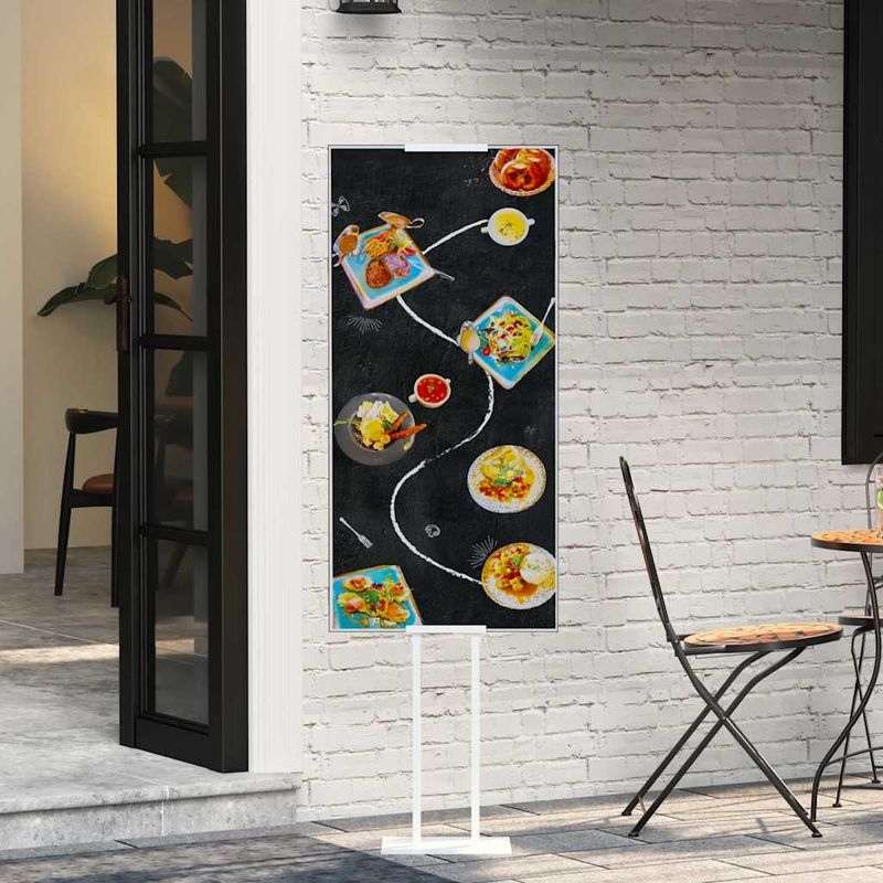 Espositori per Fiere Bianco 30 x 23,5 x 210 cm Acciaio vidaXL