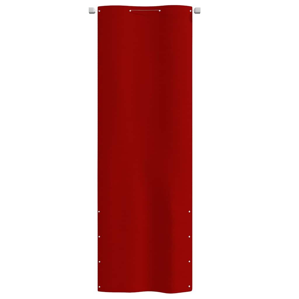 Paravento per Balcone Rosso 80x240 cm in Tessuto Oxford vidaXL