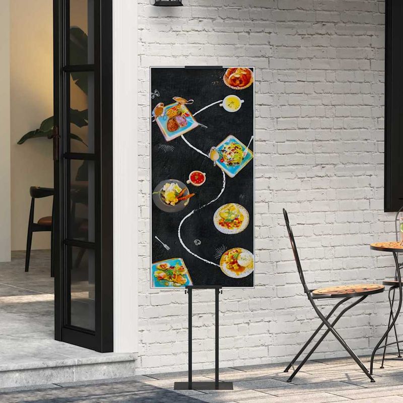 Espositori per Fiere Nero 30 x 23,5 x 210 cm Acciaio vidaXL