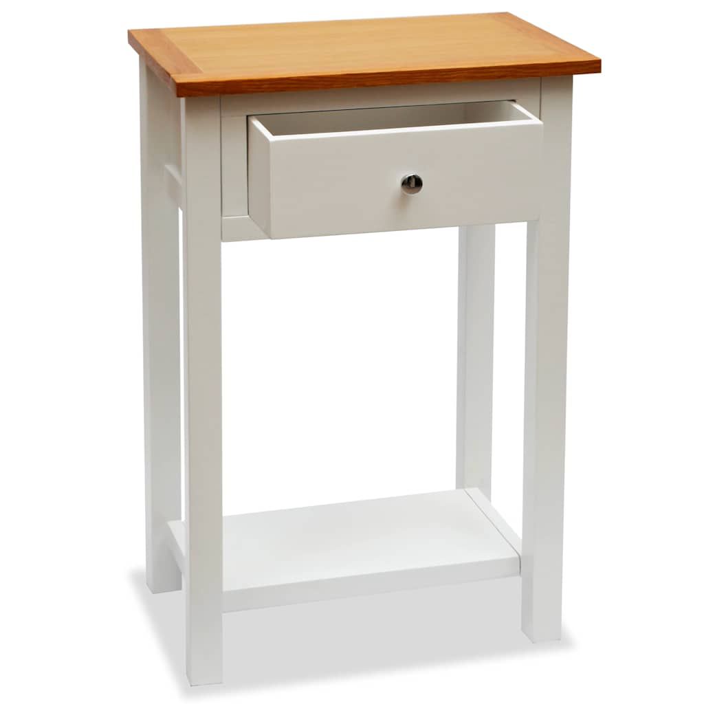 Tavolino da Salotto 50x32x75 cm in Massello di Rovere vidaXL