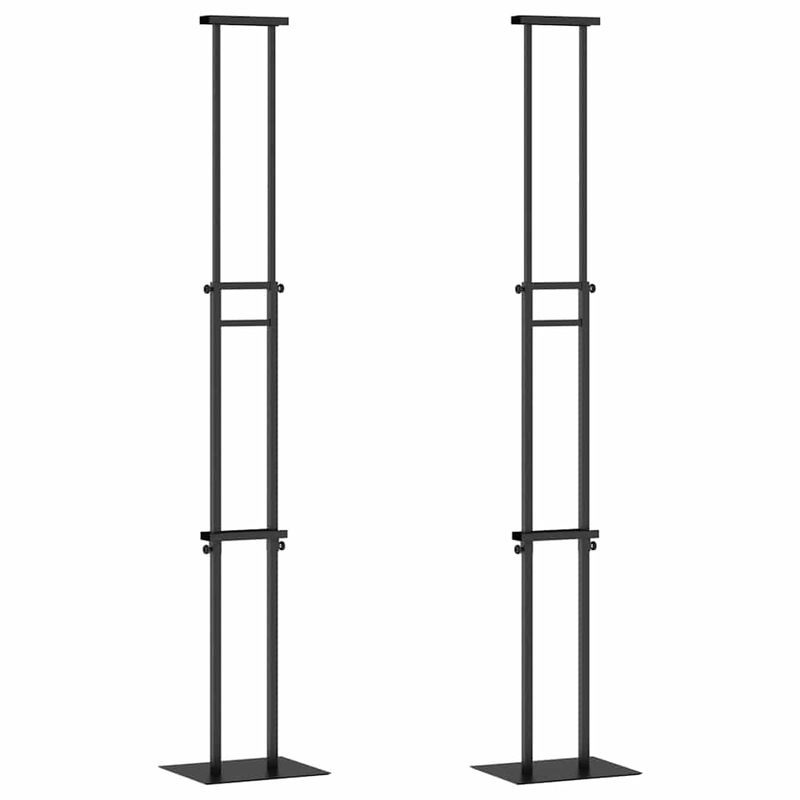 Espositori per Fiere 2 pz Nero 30 x 23,5 x 210 cm Acciaio vidaXL