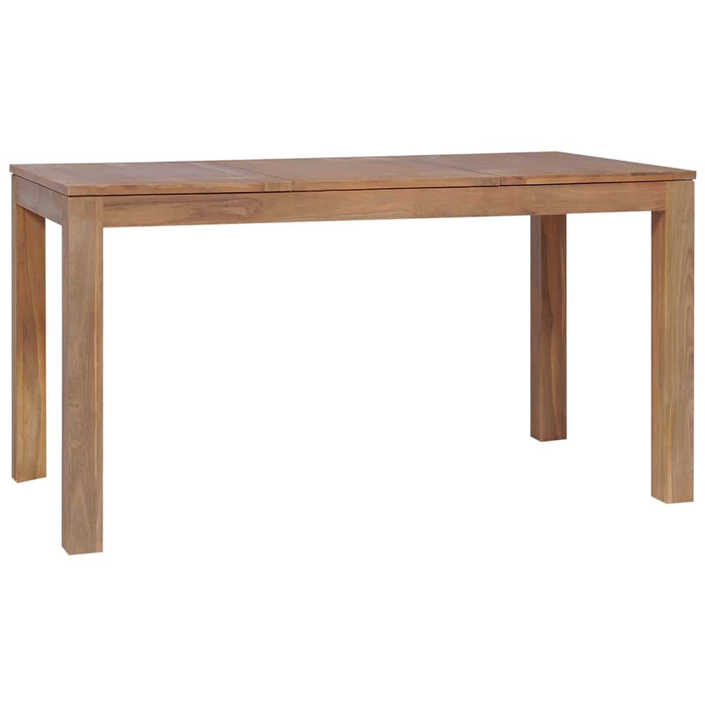 Tavolo in Legno Massello di Teak Finitura Naturale 140x70x76 cm vidaXL
