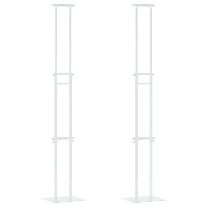 Espositori per Fiere 2 pz Bianco 30 x 23,5 x 210 cm Acciaio vidaXL