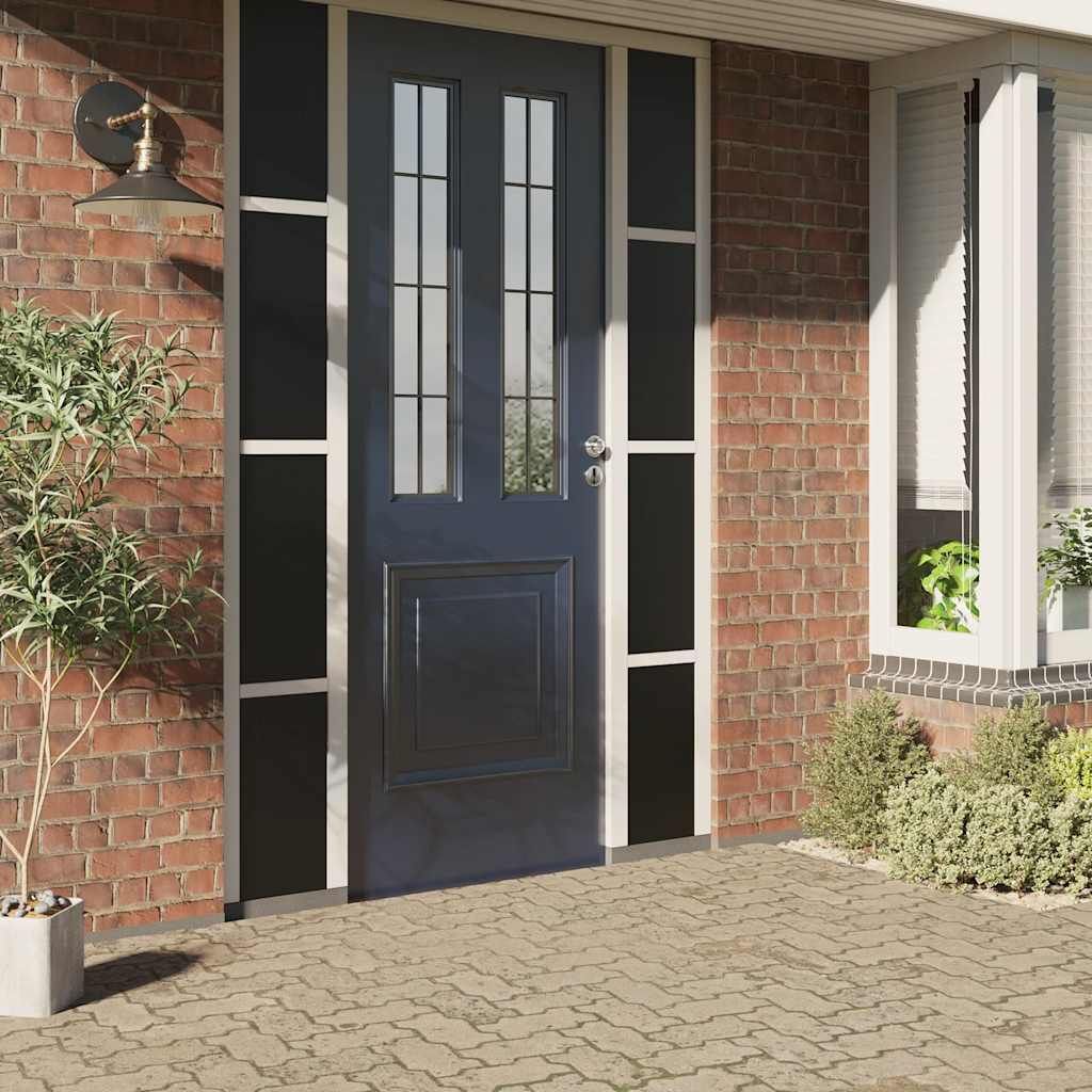 Pellicola Vetri Statica Smerigliata Nera 45x500 cm PVC vidaXL