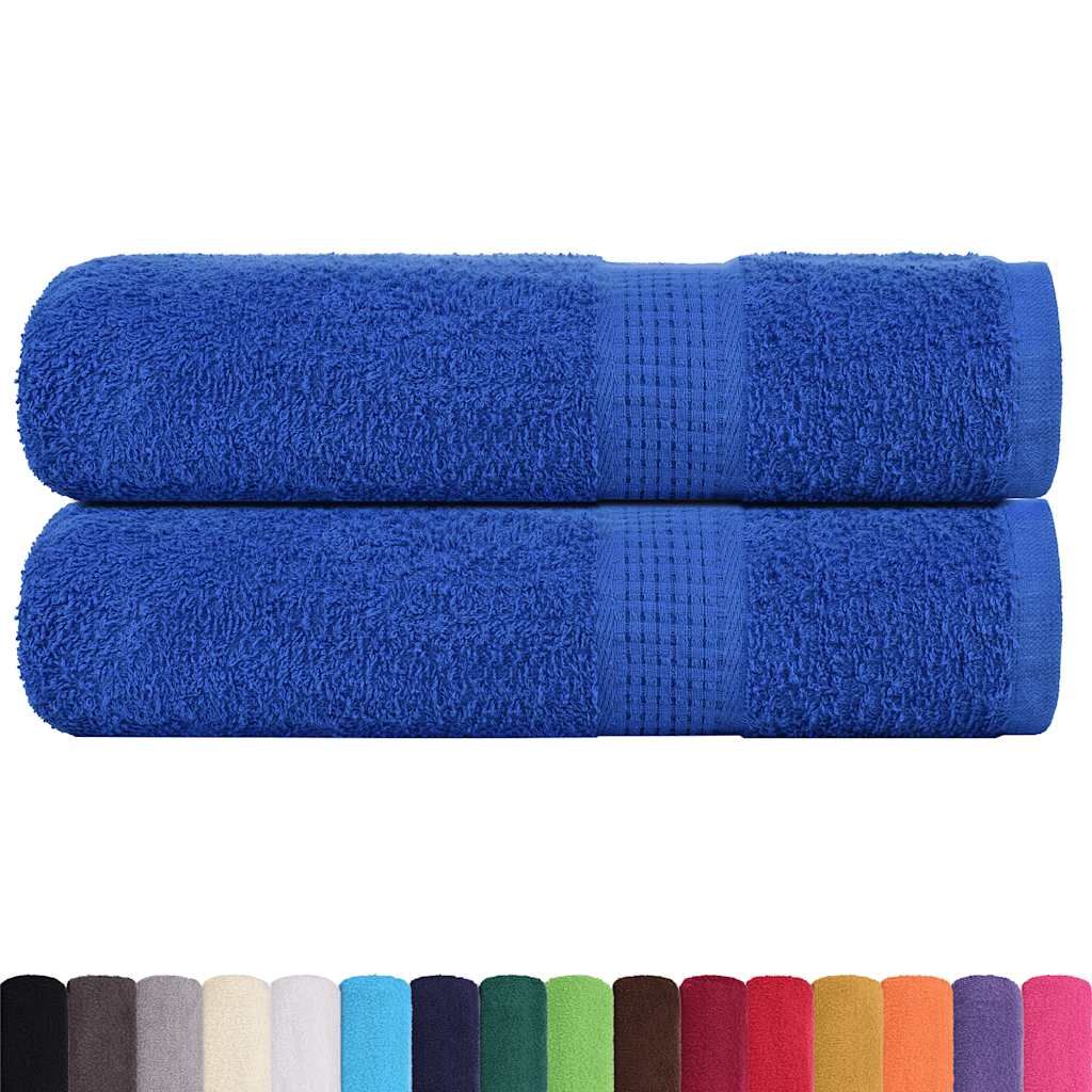Asciugamani da bagno FROGN 2 pz Blu 100x150 cm 360 g/m² vidaXL