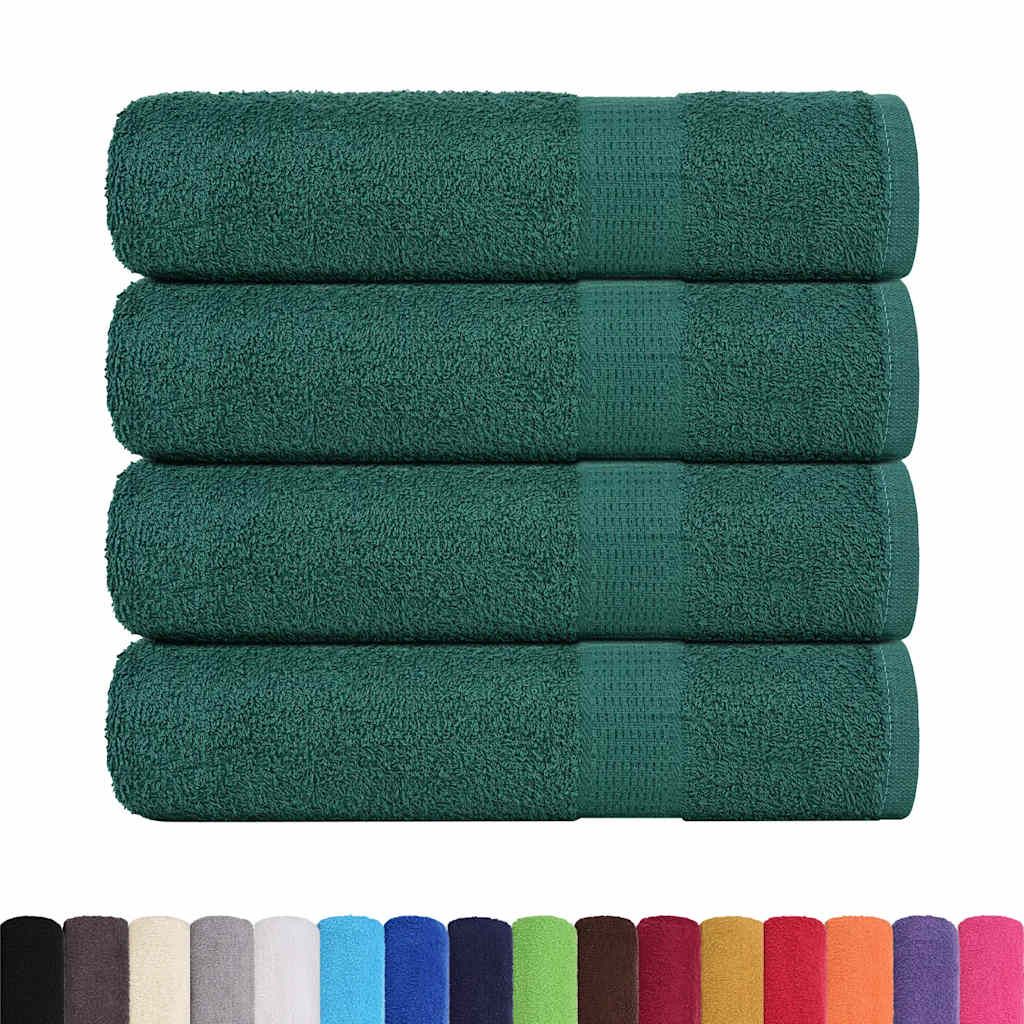 Asciugamani da bagno FROGN 4 pz Verde 100x150 cm 360 g/m² vidaXL