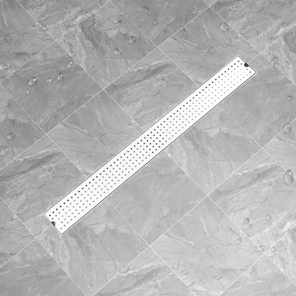 Scarico Doccia con Fori a Punti 103x14 cm in Acciaio Inox vidaXL