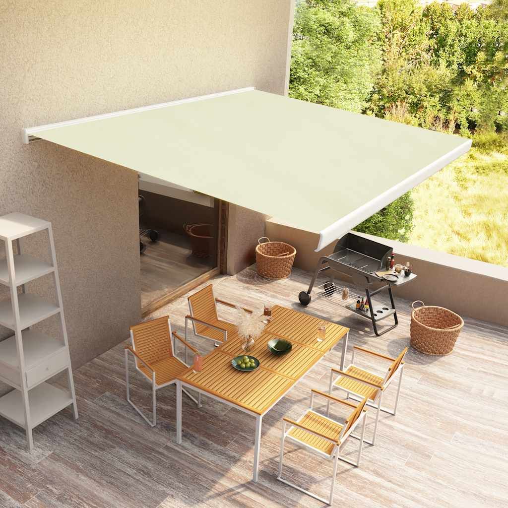 Tenda a Cassonetto Motorizzata 400x300 cm Crema vidaXL