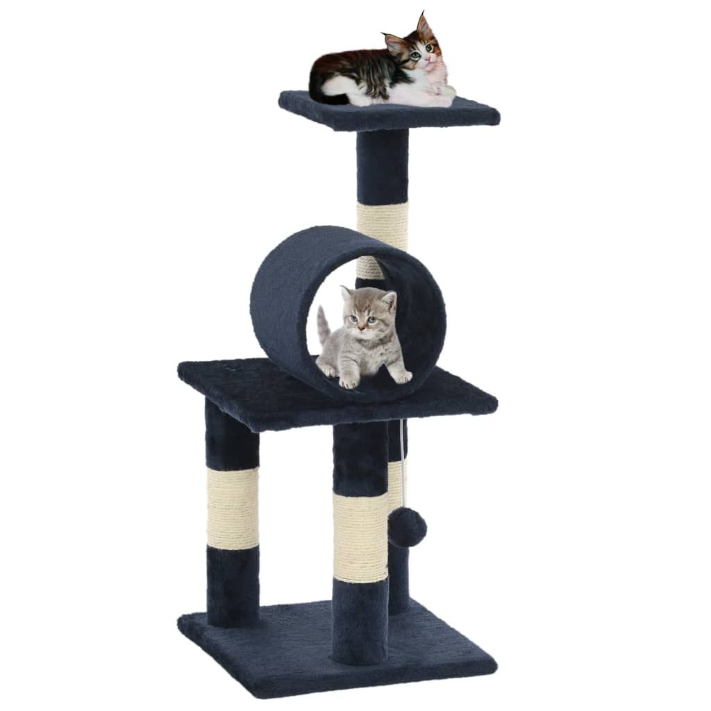 Albero per Gatti con Tiragraffi in Sisal 65 cm Blu Scuro vidaXL