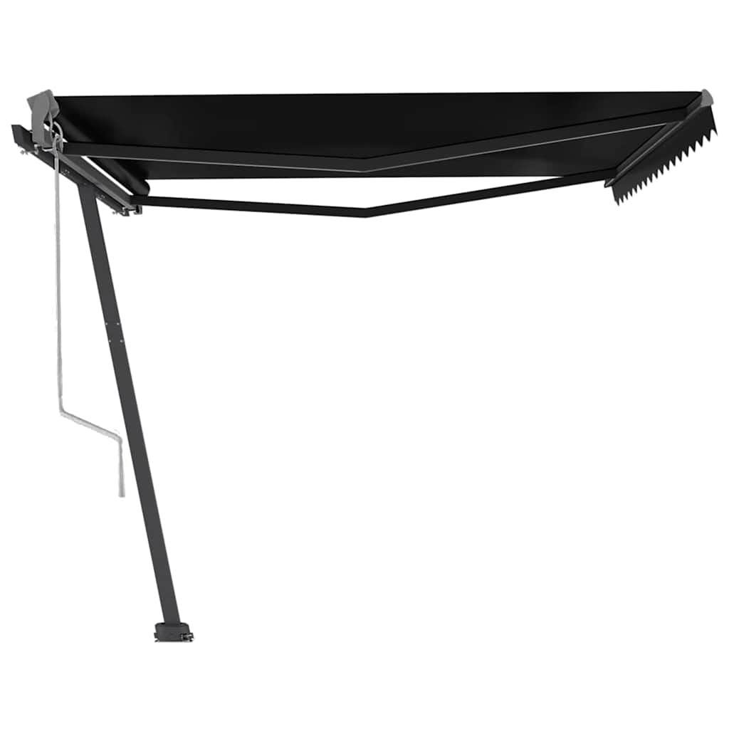 Tenda Sole Retrattile Automatica con Palo 400x300 cm Antracite vidaXL