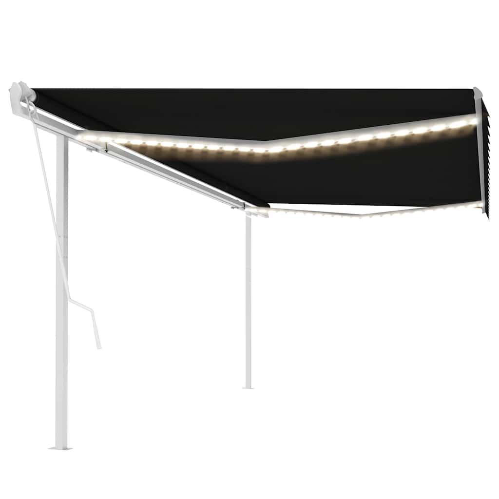 Tenda Automatica con Sensore Vento e LED 5x3 m Antracite vidaXL