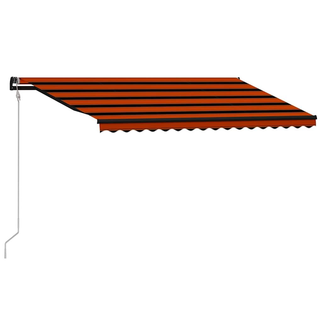 Tenda da Sole Retrattile Automatica 450x300cm Arancio e Marrone vidaXL