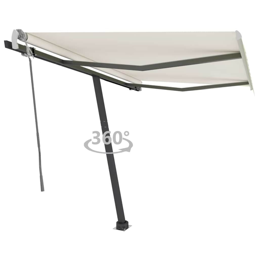Tenda da Sole Manuale Autoportante Manuale 350x250 cm Crema vidaXL