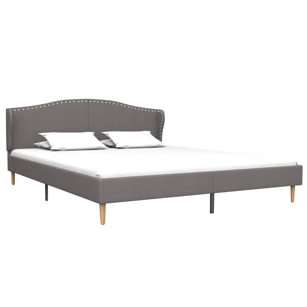 Letto con Materasso Memory Foam Tessuto Grigio Chiaro 160x200cm vidaXL