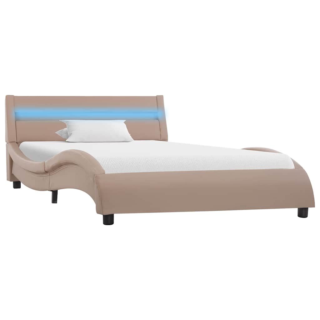 Giroletto con LED Cappuccino in Similpelle 90x200 cm vidaXL