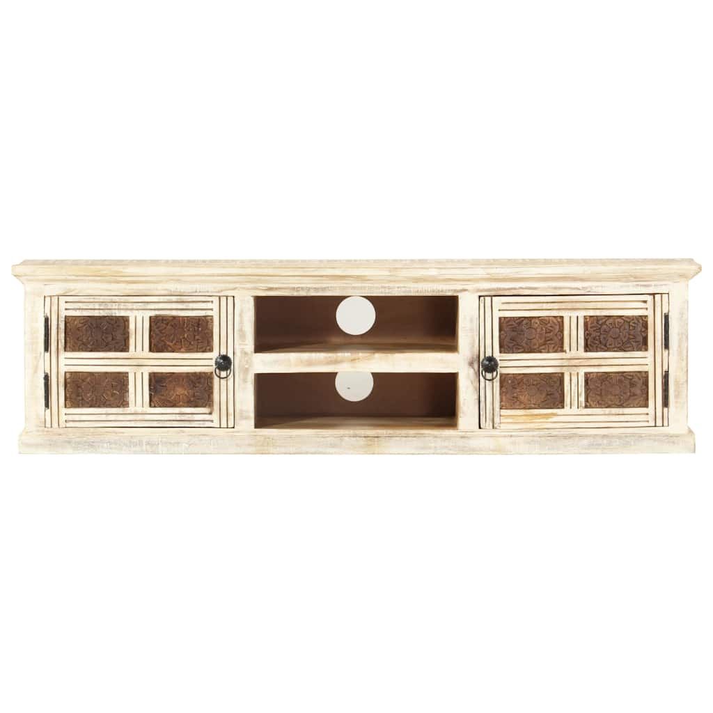 Mobile Porta TV 130x30x36 cm in Legno Massello di Mango vidaXL