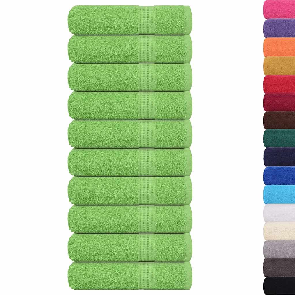 Asciugamani da doccia FROGN 10 pz Verde mela 70x140 cm 360 g/m² vidaXL